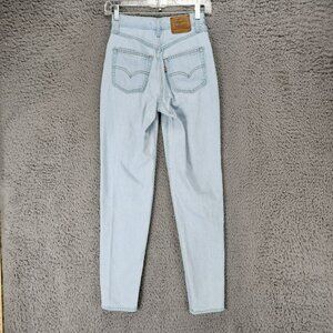 Levis Jeans Womens 23 Premium Big E Light Wash Cotton Mid Rise 80s Mom